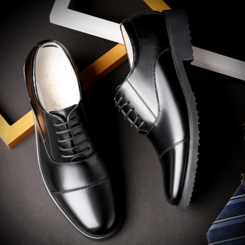 cross-border oversized leather shoes three-joint officer men calf leather shoes business formal wear pumps