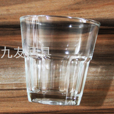 Thickened Whiskey Shot Glass 160ml Tempered Glass Cup Octagonal Smooth Cup