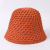 Bucket Hat Children's Summer Thin Wool Knitted Bucket Hat Foldable Artistic Hollow Leisure All-Matching Sun Hat