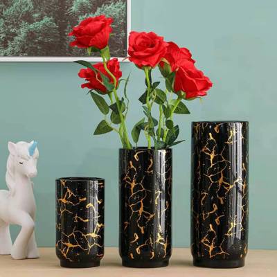 Modern Minimalist Ceramic Vase Three-Piece European Creative Vase for Flower Arrangement Crafts Decoration Home Decorations