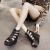 Roman Women's Shoes 2021 New Summer Casual Genuine Leather Platform Sandals High Heel Platform Inner Height Increase Peep Toe Sandal Boots Women's