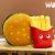 Factory Direct Sales Ins Internet Celebrity Simulated Burger French Fries Shaped Pillow Creative Snack Decoration Bed Cushion for Leaning on Plush Toy