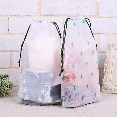 Frosted Rope Drawstring Bag Cartoon Drawstring Bag Drawstring Travel Shoe Bag Facecloth Storage Plastic Bag Customization 3