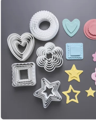 Round Heart-Shaped Square Five-Pointed Star Flower-Shaped Cake Plastic Cutter Cookie Cutter