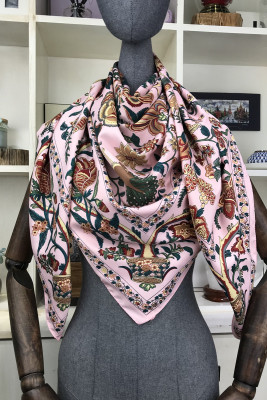 51" Women Square Scarf Floral Printed Silk Like Scarf for Women Large Shawls for Headscarf Hair Wraps 