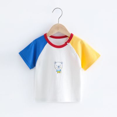 Xinjiang Cotton Baby Cotton Short Sleeve T-shirt Clothes for Men and Women Children's Thin Base Spring and Summer Half Sleeve Baby's Top