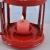 Red Wrought Iron Christmas Candle Lamp Christmas Home Window Decorative Ornament Candlestick Gift Present