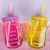 English Color Alphabet Mug Gradient Glass Mason Cup Cup Cool Drinks Cup Juice Cup Milky Tea Cup Alphabet Mug