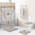 Wooden Door Cross-Border Mat Shower Curtain Bathroom Anti-Slip Mats Four-Piece Set Amazon Sources Graphic Customization