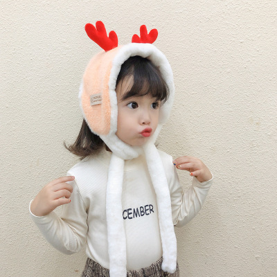 Korean Style Children Earmuffs Warm Earmuffs Girls' Winter Cute Ears Cute Winter Baby Plush Ear Covers Scarf