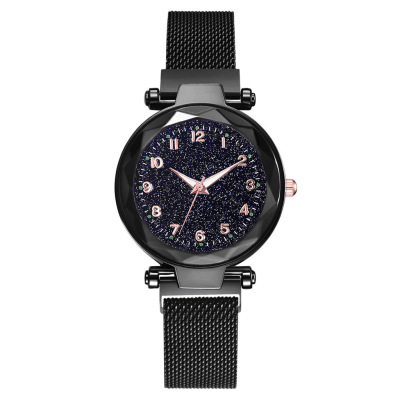 Magnet TikTok Same Style Internet Celebrity Lazy Starry Sky Luminous Surface Milan Mesh Strap AliExpress Ladies Watch