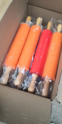 Wooden Handle Silicone Rolling Pin 46*6.5 Rod Length 28...
