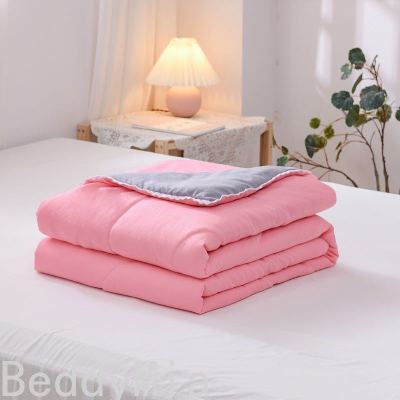 Live Popular Washed Cotton Plain Solid Color Double Stitching Summer Blanket Color Matching Small Lace Summer Quilt Airable Cover