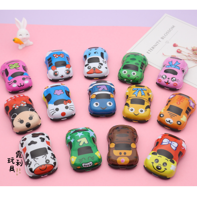 Cartoon Small Pull Back Car Children's Plastic Toy Gifts Capsule Toy Party