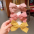 Korean Bow Hair Clips Hair Accessories Children's Plaid Hairpin Japanese Headwear Baby Girl Princess Red Back Head H