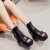 Women's Shoes Sandals Women's 2021 Summer New Roman Height Increasing Insole Casual Genuine Leather Platform High Heel Platform Peep Toe Sandal Boots