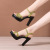 Internet Hot Sandals Women's Thick Heel 2021 Summer New Versatile Super High Heel Platform Platform Large Size 4143 Roman Sandals