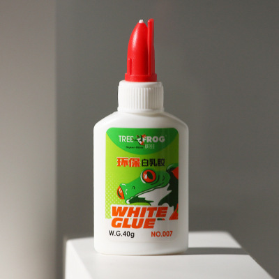 Factory Direct Sales Tree Frog White Glue Wood Glue Environmentally Friendly Adhesive DIY Customizable 40G Water Soluble White Latex