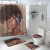 Cross-Border E-Commerce Digital Printing Black Girl's Polyester Bathroom Curtain Four-Piece Set Three-Piece Factory in Stock Customization