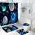 Amazon Hot 3D Digital Printing Waterproof Anti-Fog Bathroom Curtain Starry Sky Series Shower Curtain Customization