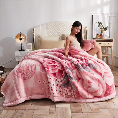 Laschel Blanket Thick Coral Fleece Cloud Blanket Spring and Autumn Cover Blanket Double Layer Blanket Promotion Flannel Blanket Wholesale Gifts