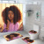 Cross-Border E-Commerce Digital Printing Black Girl's Polyester Bathroom Curtain Four-Piece Set Three-Piece Factory in Stock Customization