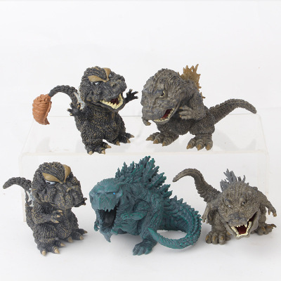 5 Godzilla Q Version Godzilla King of Monsters Decoration Capsule Toy Doll Hand-Made Model Bag