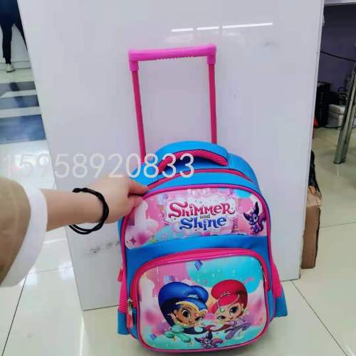 Factory Direct Sales School Bag Backpack Cartoon Bag Children‘s Trolley School Bag