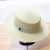 Summer New Sun Li Hat Female Custom M Label Diamond Flat Top Hat Jazz Hat Raffia Sun Hat