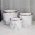 New Matt White Marbling Golden Edge Cylindrical Straight Ceramic Flower Pot Containers for Plants and Flower