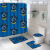 Harry Potter Peripheral Decoration Amazon European and American Waterproof Partition Bathroom Shower Curtain + Non-Slip Toilet Floor Mat Set