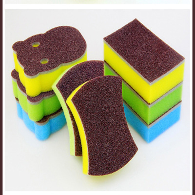 Silicon Carbide Spong Mop Kitchen Dish Brush Pot Cleaning Nano Sponge Sponge Wipe Double Effect Sponge Scouring Pad