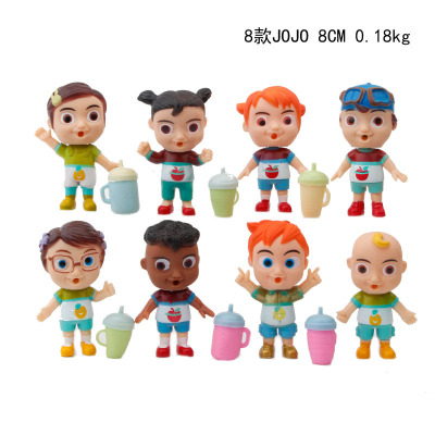 8 JoJo World Transparent Baby Super Baby Cake Ornaments Figurine Garage Kits Model Foreign Trade Cross-Border