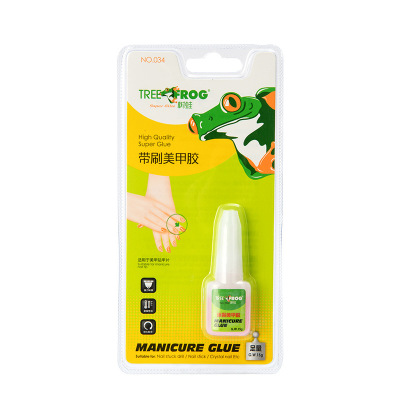 Tree Frog Factory Wholesale Nail Beauty Products with Brush Nail-Beauty Glue Nail Glue Self-Adhesive Nail Sticker Glue 15G