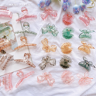 318 Cute Jelly for a Bite Spring New Gentle Jelly Color Acrylic 8 Words Grip Back Head Hair Accessories
