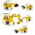 Electric Engineering Car Excavator Bulldozer with Light Music 360-Degree Rotating Universal Driving Children's Toy