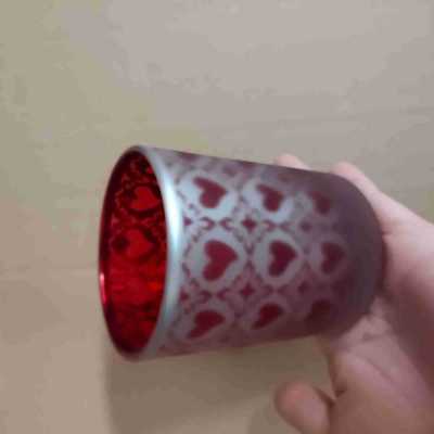 Electroplating Laser Valentine's Day Glass Candlestick Craft Candlestick Glass Cup Candle Holder