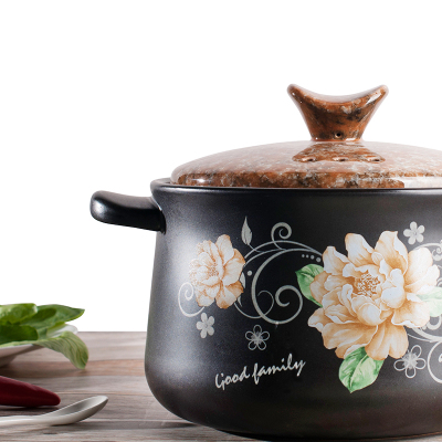 Casserole for Making Soup Open Fire and High Temperature Resistance Ceramic Saucepan Small Casserole Pot Household Pottery Clay Soup Pot Open Flame Pot for Gas Stove Claypot Rice