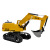 2.4G Eight-Way Alloy Excavator 1:24 Wireless Remote Control Excavator Children's Charging Remote Control Car Toy
