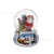 Resin Crafts 100mm Santa Claus Glass Crystal Ball with Rotating Snowflake with Light Music