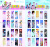 Novelty Magnetic Bookmark 20 into BTS Baotou Girl Unicorn Women's Team Cartoon Half Fold Magnet Bookmark WY