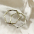 INS Cold Style Irregular Pierced Geometric Earrings Women's Korean-Style Polygon Ear Studs Non-Piercing Ear Clip