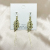 Leaves Micro-Inlaid Tassel Earrings Exquisite Smart Elegant Long Earrings Show Face Small Earrings Women's All-Match