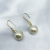 Zhenduo Hemp Akoya Ear Hook Natural Seawater Pearl 18K Gold Earrings Silver Gray Blue Extremely Strong Luster Perfect Circle Gift
