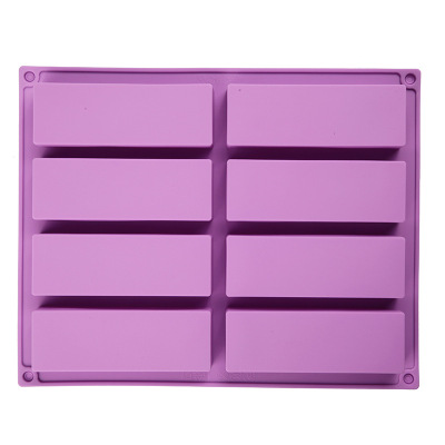 8-Piece Square Silicone Cake Molded Silicone Soap Handmade Soap Mold Rectangular 100ml Handmade Soap Mold