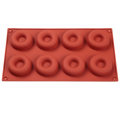Silicone 8-Piece Donut Cake Mold Soap Mould Dessert Baking Household DIY Mold Pastry Silicone Products