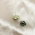 Rhinestone Camellia Ear Studs Sweet All-Matching Earrings Retro Hong Kong Style Hepburn High-Grade Light Luxury French Online Influencer Eardrops