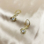 Floral Simple Rhinestone Studs Elegant High Sense Delicate Earrings Women's Special Design Sense Light Luxury Minority Earrings
