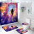 Amazon Hot 3D Digital Printing Waterproof Anti-Fog Bathroom Curtain Starry Sky Series Shower Curtain Customization