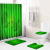 Cross-Border New Frog Picture Printing Shower Curtain Floor Mat Four-Piece Set Bathroom Mat Set Partition Curtain